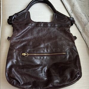 Foley + Corinna Dark Brown Leather Shoulder Bag